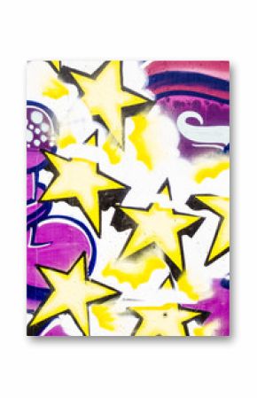 Colorful graffiti, abstract grunge grafiti background over textu