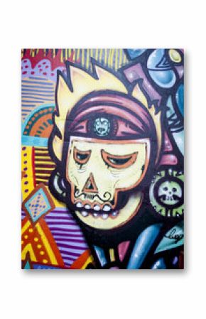 Graffiti skull mexicain