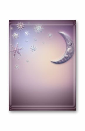 Background with stars and snow flakes