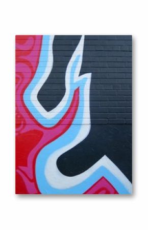 Painted Wall: Colorful Abstract Pattern in Detail of Graffiti      
