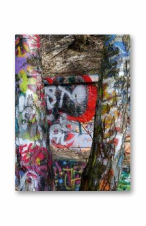Mimikry mit Baum und Mauer