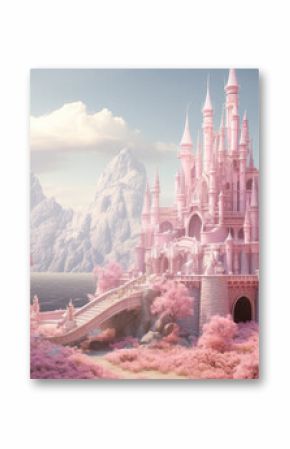 Magical pink princess castle