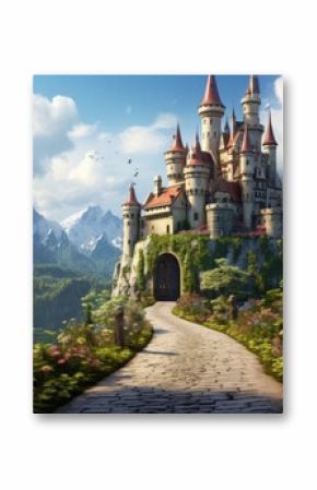 A wonderful cute princess castle in a fairytale style, a wonderful cute princess castle in a fairytale style. Ai generated