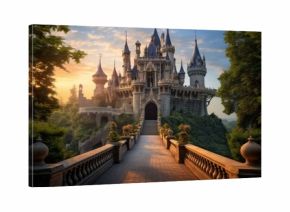 A wonderful cute princess castle in a fairytale style, a wonderful cute princess castle in a fairytale style. Ai generated