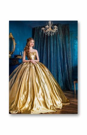 Beautiful woman in a ball gown