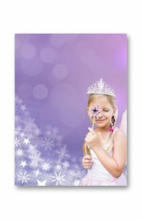 Fairy princess frozen girl and Snowflake Christmas patterns