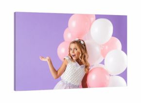 Cute pretty little girl dressed in princess dress