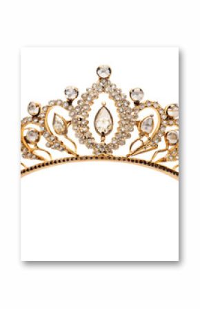 golden tiara isolated on white background PNG