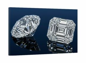 Radiant and princess cut diamonds