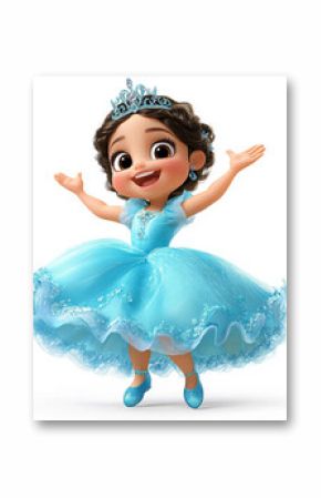 girl in a blue dress