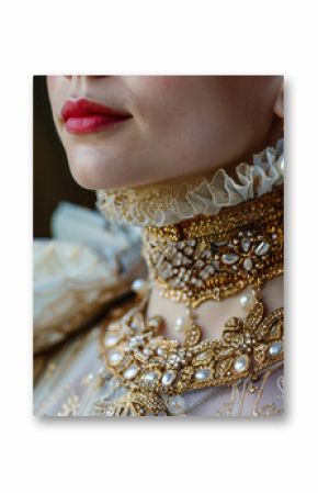 Noblewoman in medieval attire generative AI image