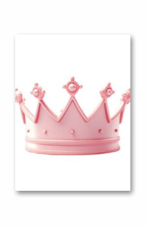 Pink princess crown isolated