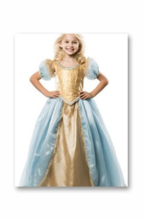 Cute blond girl wearing princess Halloween costume. Isolated on transparent background Cute blond girl wearing princess Halloween costume. Isolated on transparent background 