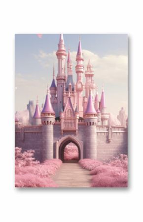 Magical pink princess castle