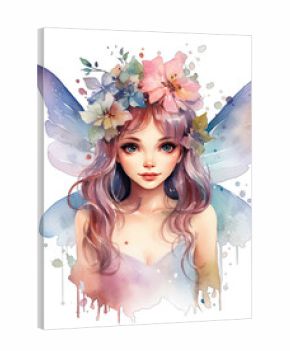 fairy, cute, character, girl, fantasy, children, magic, tale, wing, art, cartoon, illustration, 