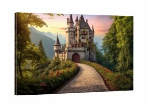 A wonderful cute princess castle in a fairytale style, a wonderful cute princess castle in a fairytale style. Ai generated