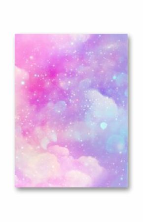 Rainbow Marble Galaxy Print Seamless Pattern Pastel clouds and sky with bokeh effects Whimsical bright candy background Ideal for product montages or presentations with a princess theme