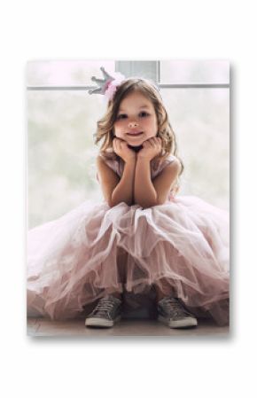 Little cute girl in dress