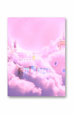 abstract background with flowers and butterflies