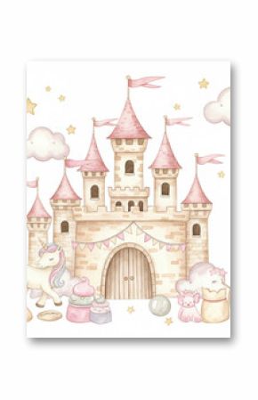 princess castle vector illustration