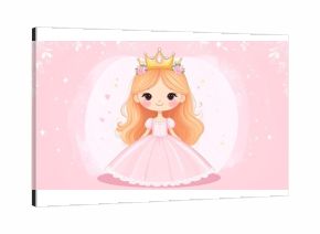Cute princess in a pink dress