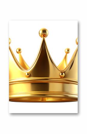 golden crown isolated on white background