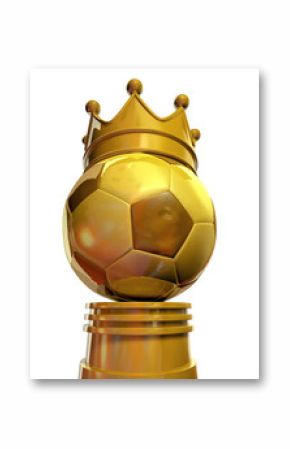 soccer is king crown gold