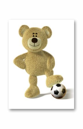 Nhi Bear - Foot on a Soccer Ball