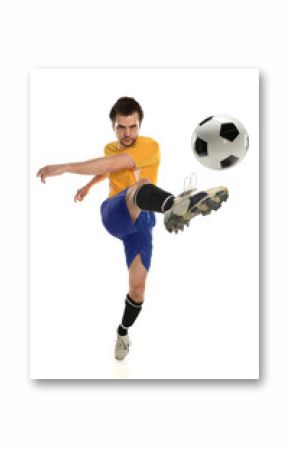 Soccer Player Kicking Ball