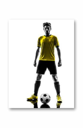 brazilian soccer football player young man standing defiance sil