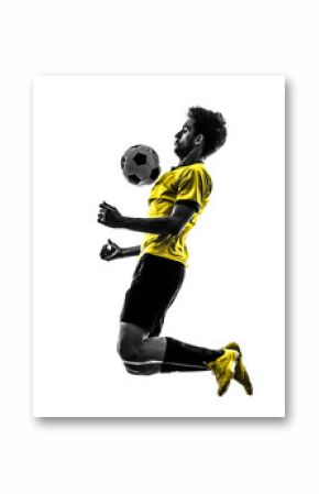 brazilian soccer football player young man silhouette