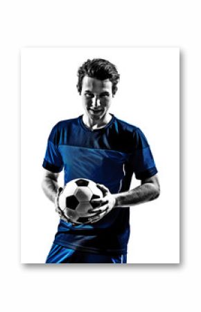 italian soccer player man silhouette portraits