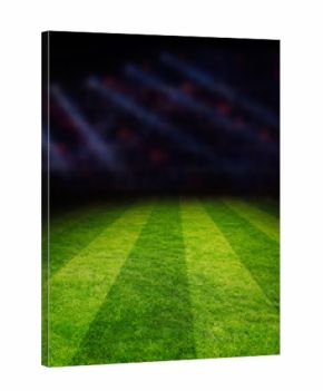 Football field with spotlights