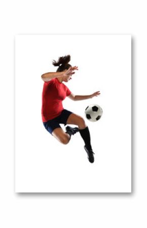 Woman Kicking Soccer Ball