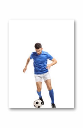 Soccer player dribbling