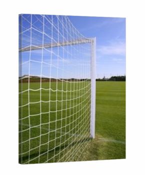 Net soccer goal football green grass field