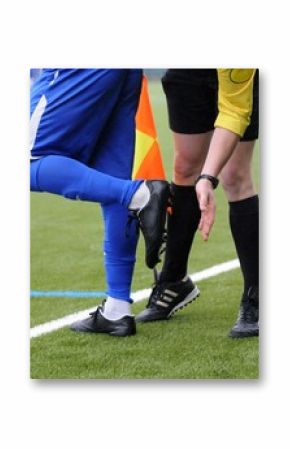 crampons sur pelouse synthetique au football