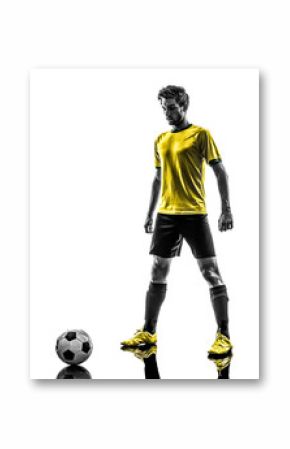 brazilian soccer football player young man silhouette