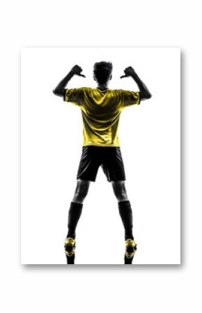 rear view portrait brazilian soccer football player young man po