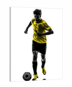 brazilian soccer football player young man silhouette