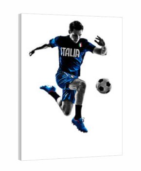 italian soccer players man silhouettes