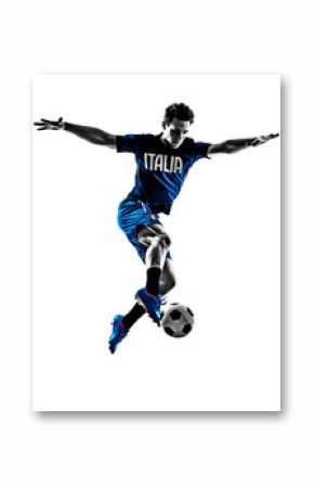 italian soccer player man silhouette