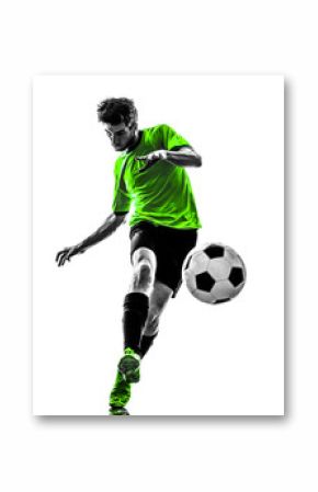 soccer football player young man kicking silhouette