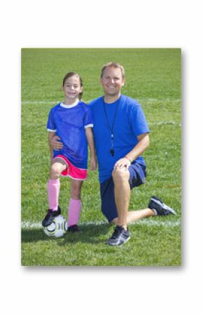 Soccer Coach and Soccer Player portrait