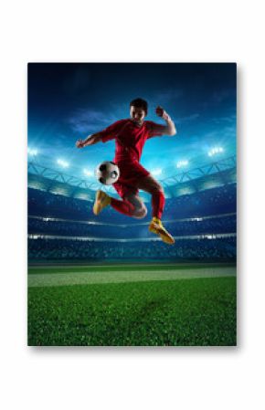 Soccer player in action