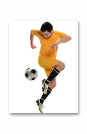 Soccer Player Performing Back Kick