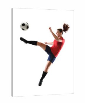 Soccer Player Kicking Ball