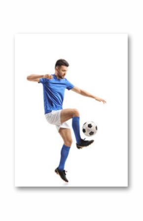 Soccer player juggling