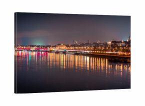 Warszawa nocą Warsaw by night