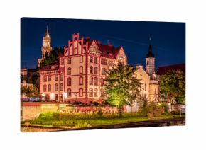 Opolska Wenecja i Stare Miasto w Opolu nocą